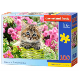 Puzzle 100 kitten in garden