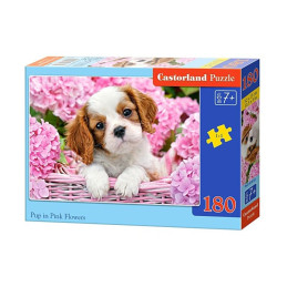 Puzzle 180 el. pup pink flower