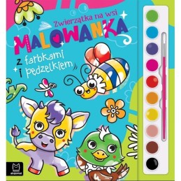 Kolorowanka z farbkami na...