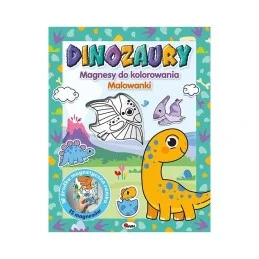 Magnesy do kolor. dinozaury...